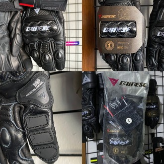 Dainese Druid 4 Black Charcoal Gray Deri Eldiven