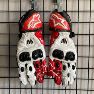 Alpinestars GP PRO R2 Bilekli Deri Eldiven Kırmızı Beyaz 