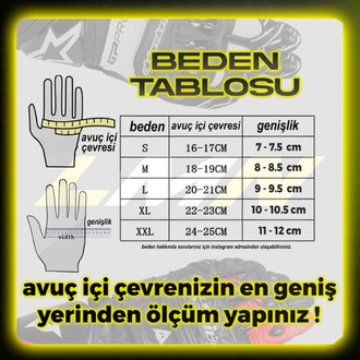 ELDİVEN BEDENİ ÖLÇÜM TABLOSU 