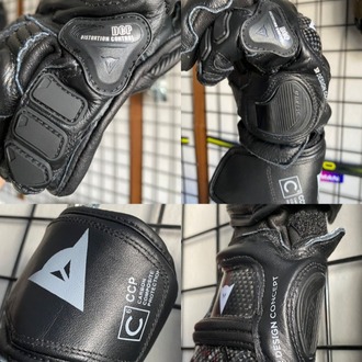 Dainese Druid 4 Black Charcoal Gray Deri Eldiven