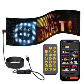 37 cm RGB Matrix LED Panel – Kişiselleştirilebilir, Kumandalı ve Uygulama Kontrollü
