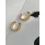 Çelik Gold Çivi Model Küpe