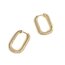 Full Zirkon Gold Oval Halka Küpe 