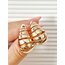 Gold Tear Drop Spiral Küpe