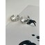 Çelik Silver Çivi Model Küpe