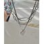 İthal Silver  3’lü Set Kolye 