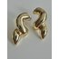 Gold Plaka Spiral Küpe
