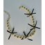 Gold Siyah Fiyonklu Top Choker Kolye 