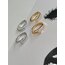 Gold Taşlı Çivili Küpe 