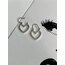 Çelik İçi Boş Silver Kalp Sallantılı Küpe