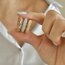 Silver Ön Kısmı Zirkon Taş Kare Küpe 