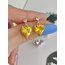 Sarı Mini Kalp Küpe