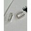 Baget Taşlı Silver Oval Küpe 