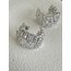 Silver Baget Taşlı Halka Küpe 