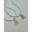 Silver Teddy İnci Detay Kolye