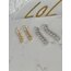 Zirkon Taşlı Gold Zincir Küpe