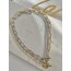 Gold Baget Taşlı Zincir Choker Kolye