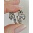 Bvl Taşlı Yılan Silver Küpe
