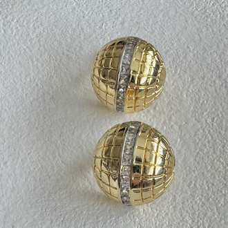 Mer Gold Disco Ball Küpe