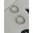 Büyük Boy Silver Top Detay Küpe