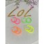 Neon Yeşili Halka Küpe