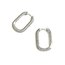 Full Zirkon Silver Oval Halka Küpe 