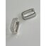 Baget Taşlı Silver Oval Küpe 