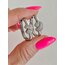 Xoxo Silver Oval Halka Küpe