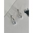 Yuvarlak Zirkon Taşlı Silver Halka Küpe