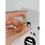 Çelik Gold Çivi Model Küpe