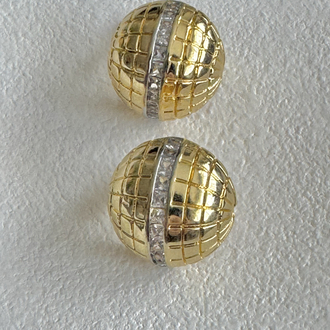 Mer Gold Disco Ball Küpe