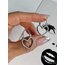 Çelik İçi Boş Silver Kalp Sallantılı Küpe