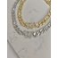 İthal Silver Orta Kısım Kelebek Kolye