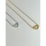 Silver Zirkon Taşlı Kalp Kolye