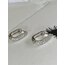 Silver Zirkon Taşlı Düz Küpe 