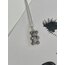 Silver Siyah Zirkon Taş Teddy Kolye