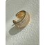 Gold Zirkon Taşlı Kıkırdak Küpe 