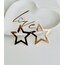 Yassı Yıldız Gold Küpe