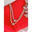 Özel Diamond Seri Full Zirkon Yıldız Gold Kolye