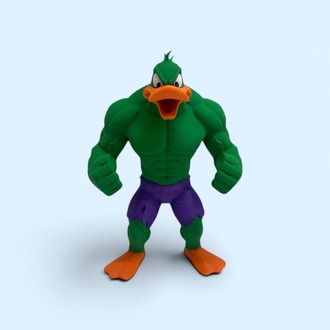 X Dufy Duck Yeşil Dev Koleksiyon Dekoratif Biblo