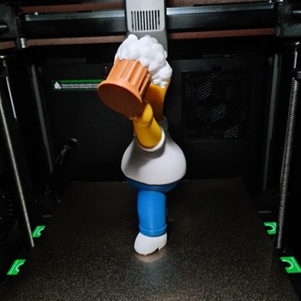 Homer Simpson Bira Kupası Figür – 3D Baskı Dekoratif Koleksiyon Objesi