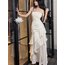 Elegant Asimetrik Balo Elbisesi- Beyaz 