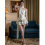 Saten Backless Mini Elbise