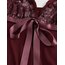 Dekolte Askılı Floral Kurdeleli Victorian Bluz - Kırmızı