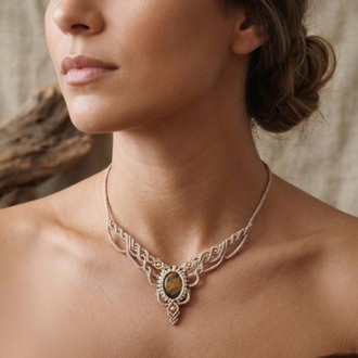 Kaplan Gözü Choker-Tiara