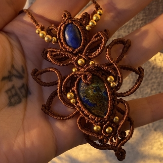 Malakit Azurit Lapis Lazuli Kolye
