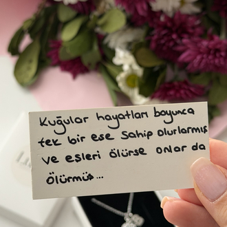 Harfli kuğu kolye