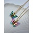 Colour Butterfly Steel Necklace