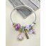 Pandora Model Mor İstiridye Charm Çelik Bileklik