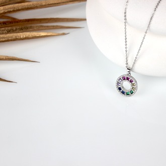 Colorful Circle St. Necklace